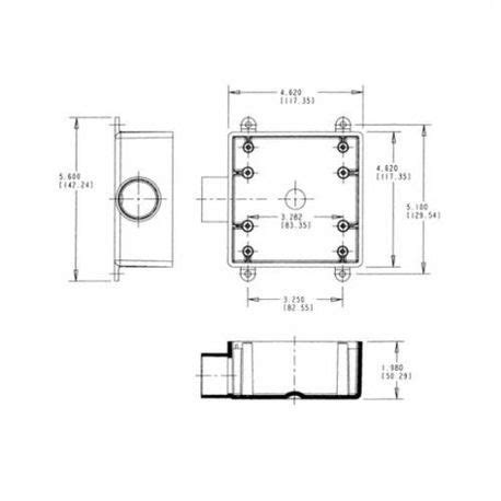 shallow electrical outlet box dimensions